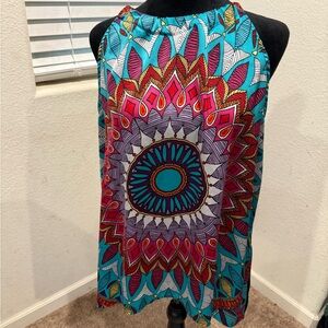 Nicole by Nicole Miller Multicolor Geometric‎ Blouse